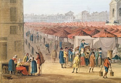 La Marcha de los Inocentes, detalle del lado izquierdo, c.1794-1810 de Thomas Naudet